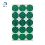 Reflective Helmet Stickers - Green High Intensity Prismatic Reflective Dots Circle Sticker